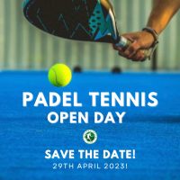 Join us to celebrate the opening of our Padel Tennis Courts -on 29th April!
